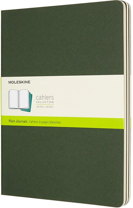 Moleskine Cahier Extra Large Journals Myrtle Green 3 Pack