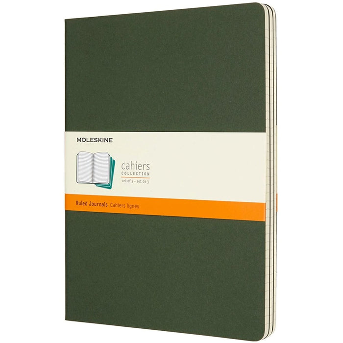 Moleskine Cahier Extra Large Journals Myrtle Green 3 Pack