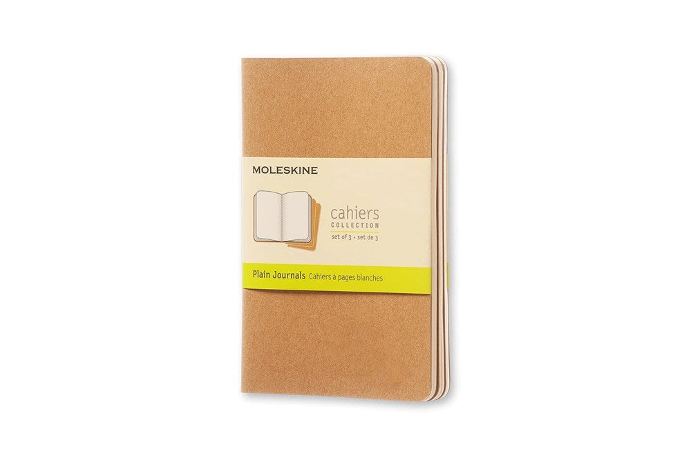 Moleskine Cahier Plain Kraft Journals 3pk