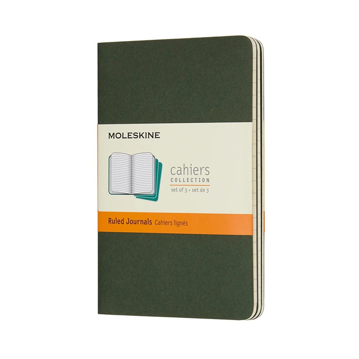 Moleskine Cahier Ruled Myrtle Green Journals 3pk