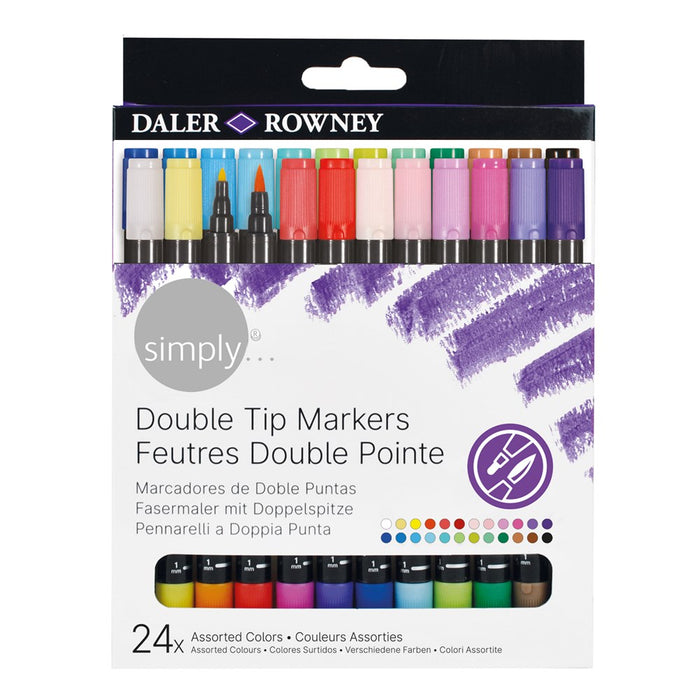 Simply Double Tip Markers 24Pk