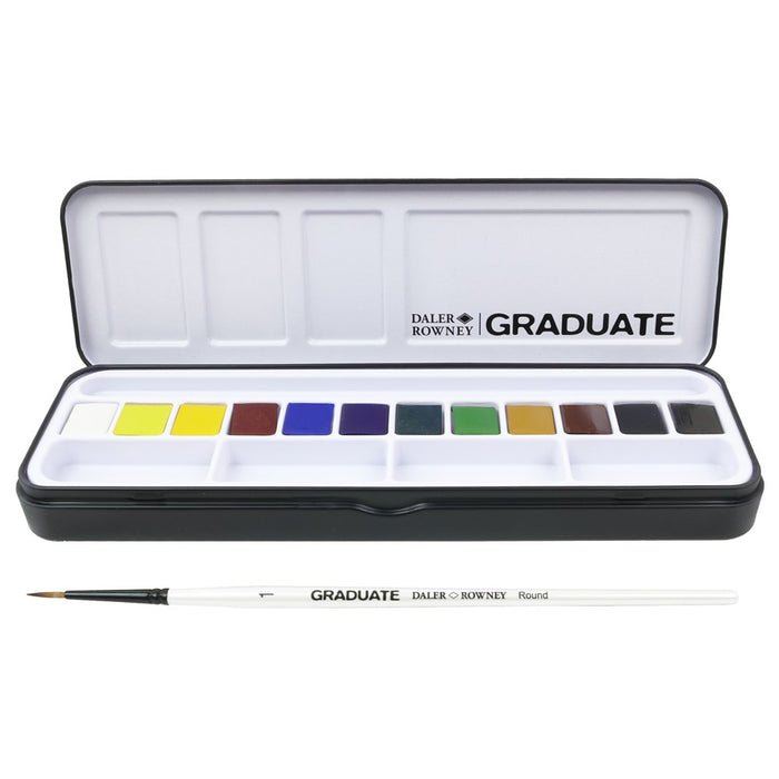 Graduate Watercolour 12 Half Pan Set