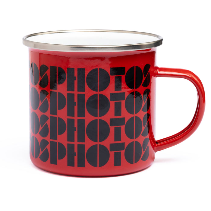 Photos Repeat Red Enamel Mug