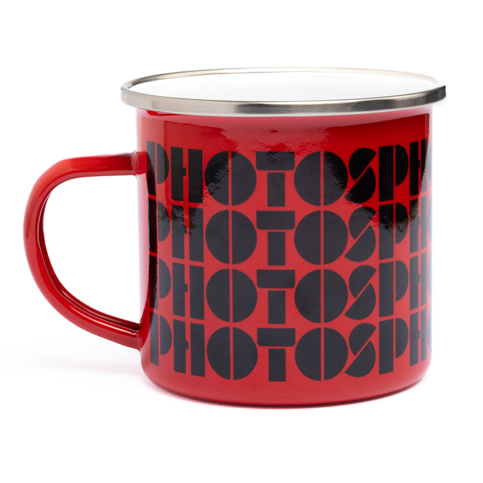 Photos Repeat Red Enamel Mug