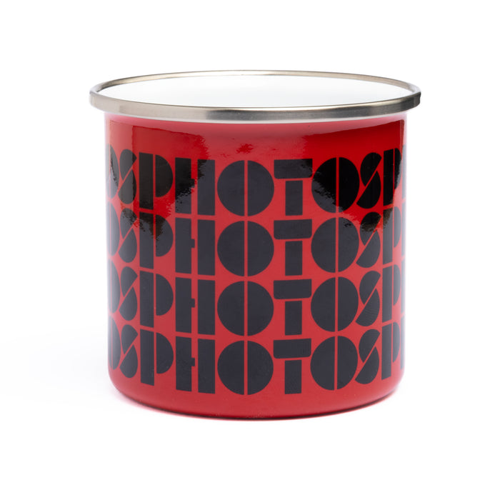 Photos Repeat Red Enamel Mug