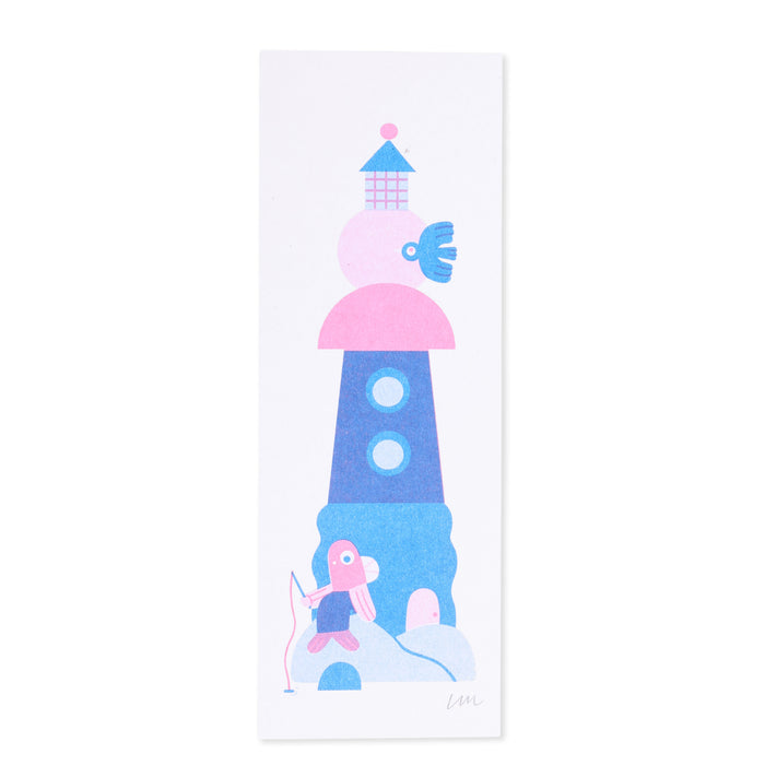 Lighthouse Mini Risograph Print