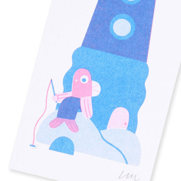 Lighthouse Mini Risograph Print