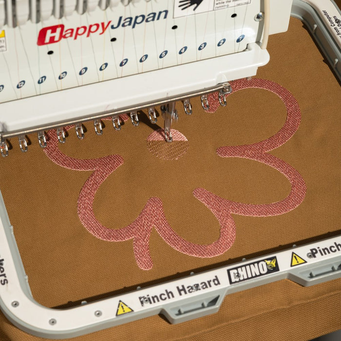 AW Tote Bag – Pink Flower Embroidery