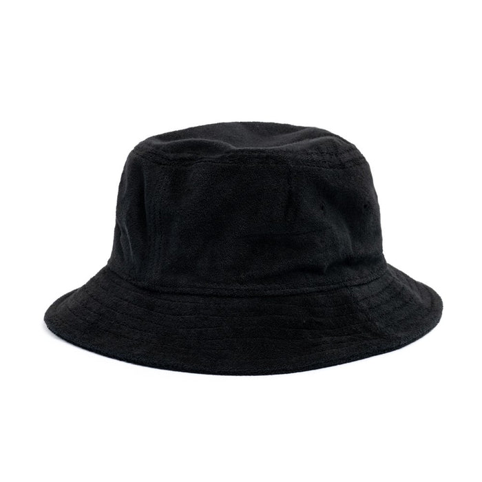 AW Terry Bucket Hat – Black Pink Flower