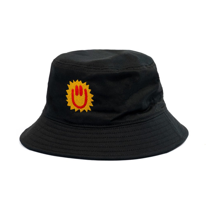 AW Bucket Hat – Black Happy Sun