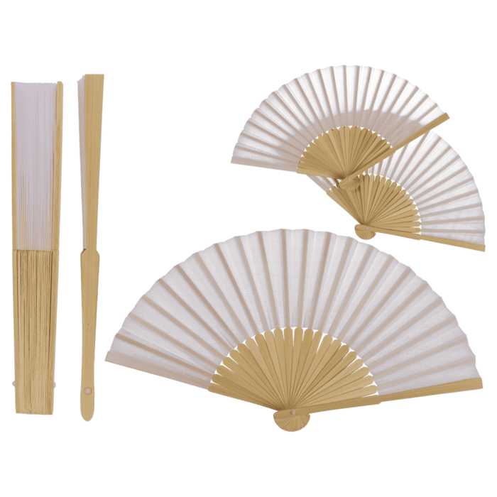 Bamboo Fan - White