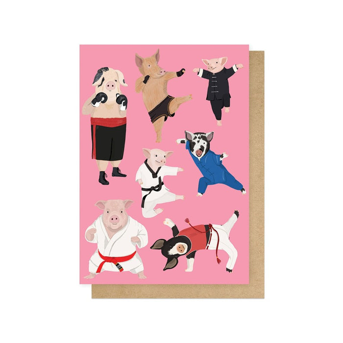 Pigs Martial Art Card