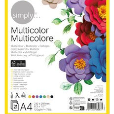 Daler Rowney Simply Multicolor paper pad with colorful flowers on the cover