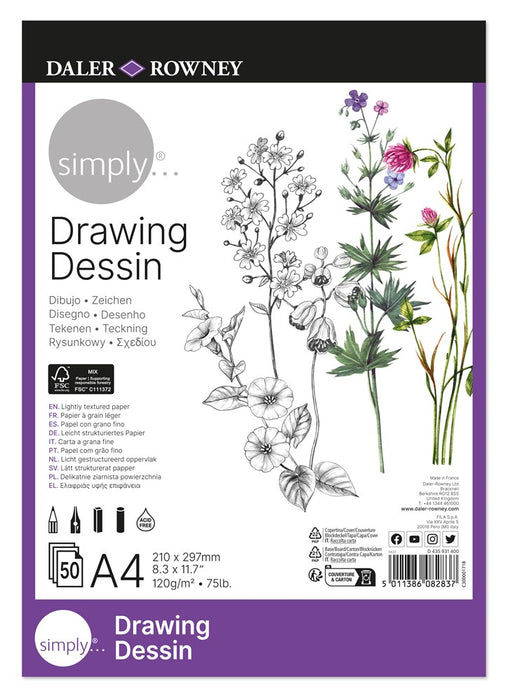 Daler Rowney Simply Drawing Pad A4 120g