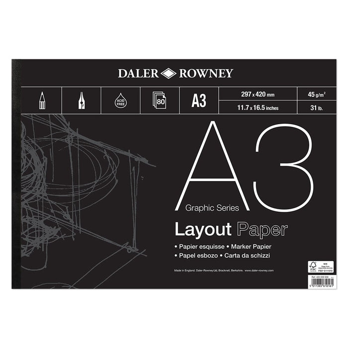 Daler Rowney Layout Pad A3 45gsm