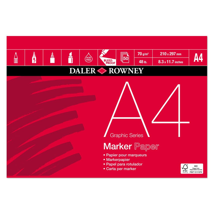 Daler Rowney Marker Pad A4 70gsm