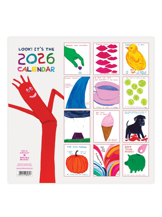David Shrigley Official 2026 Wall Calendar