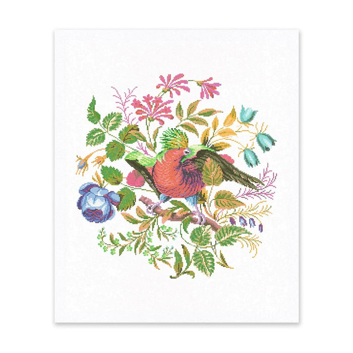 Embroidered Bird Riso Print (12x10)