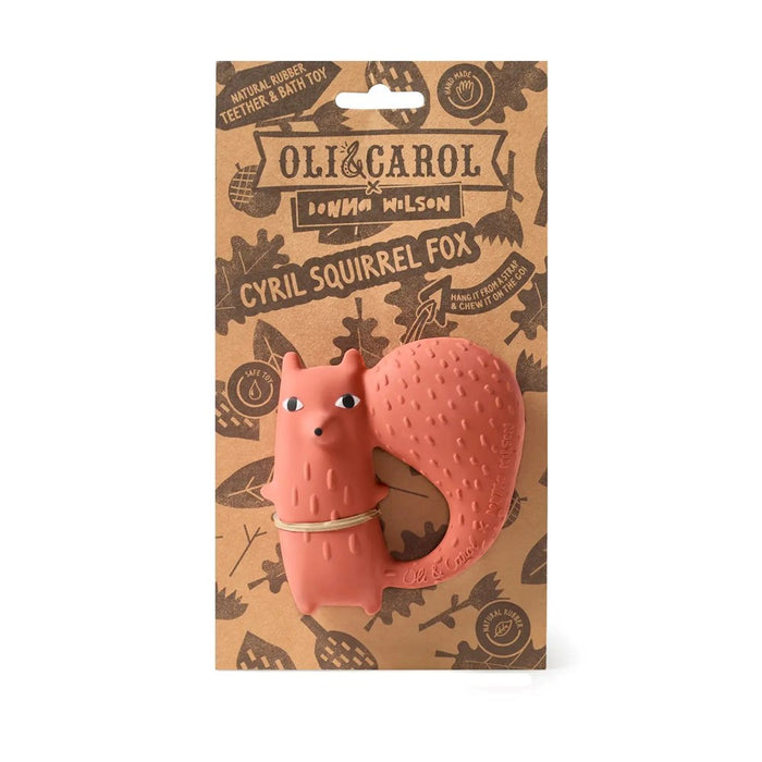 Cyril Squirrel Fox - Natural Baby Teether Oli&Carol