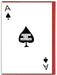Playing card with 'F**king Ace Christmas' text on a white background