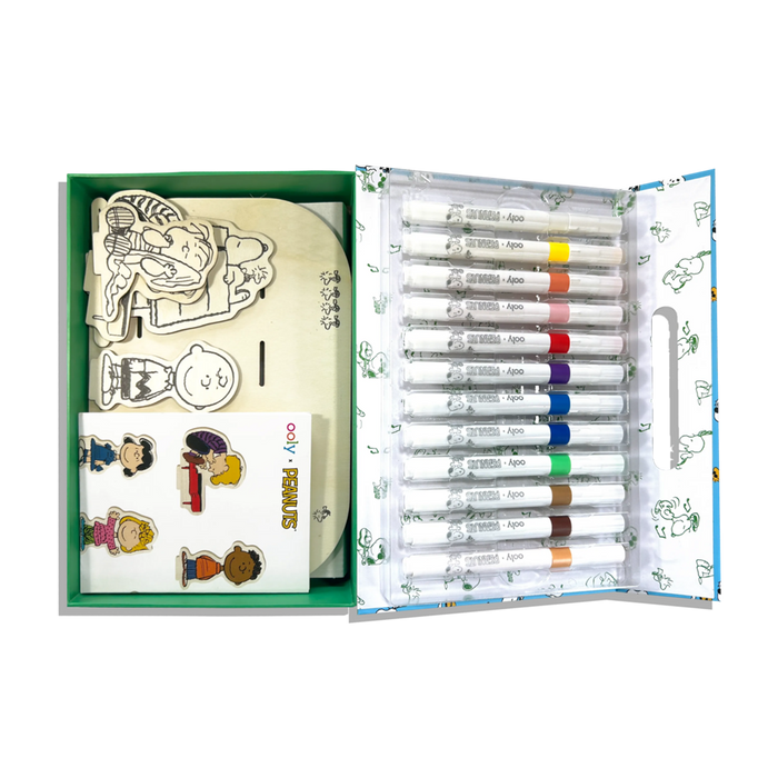 Ooly x Peanuts Color-in Wooden Scene Kit