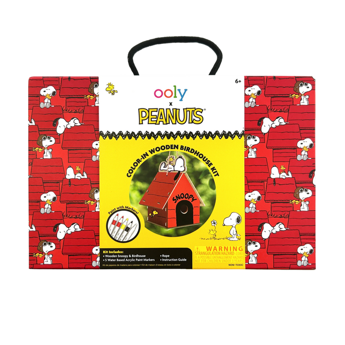 Ooly x Peanuts Color-in Wooden Birdhouse Kit