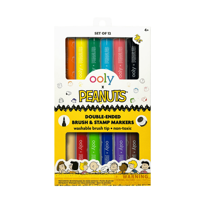 Ooly x Peanuts Double-Ended Brush & Stamp Markers