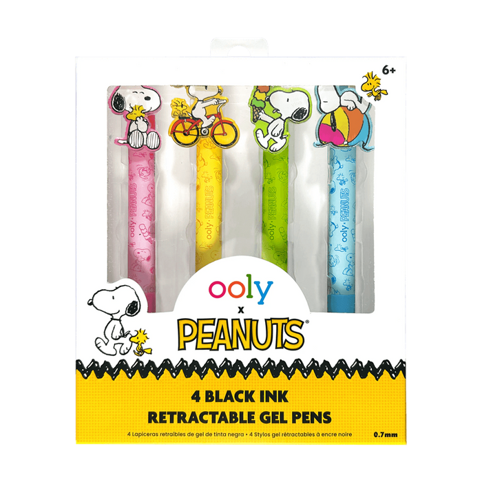 Ooly x Peanuts 4 Black Ink Retractable Gel Pens