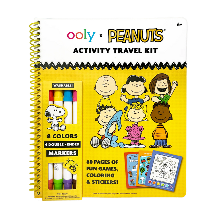 Ooly x Peanuts Activity Travel Kit & 4 Double-Ended Markers