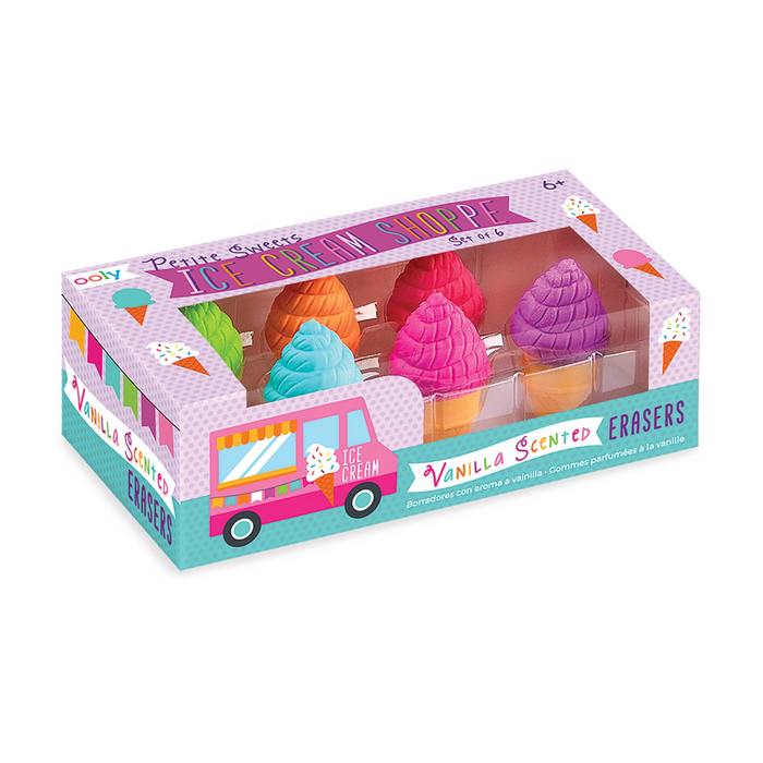 Ooly Petite Sweets Ice Cream Shoppe Scented Erasers - Set of 6
