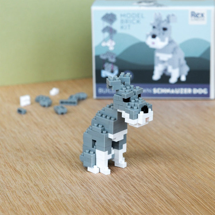 Build your own dog model brick kit - Schnauzer