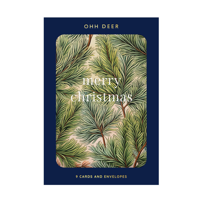 Christmas Tree Botanical Card Set