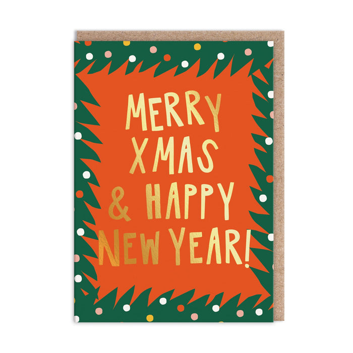 Merry Christmas Typographic Card Set