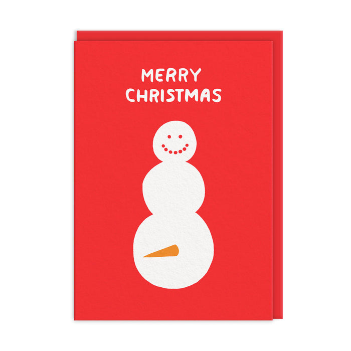 Merry Christmas Snowman Card