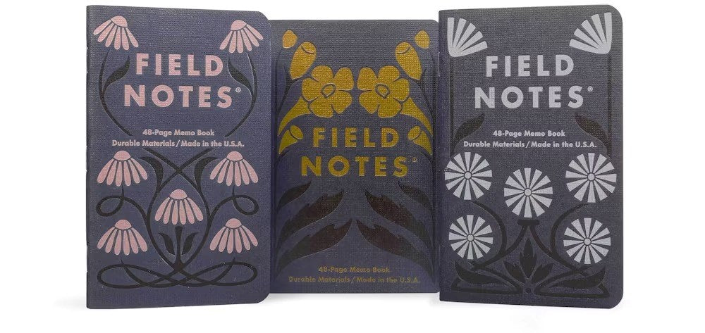 FIELD NOTES Fall Flowers  3-Pack Memo Books Lined