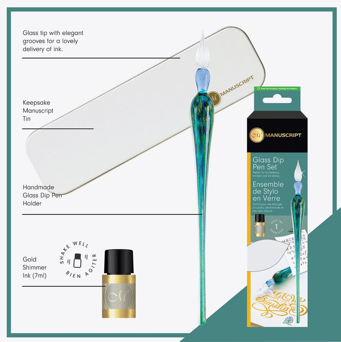 Manuscript Glass Dip Pen Set