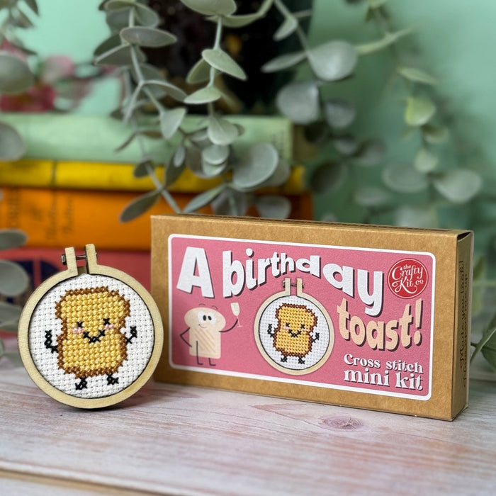 A Birthday Toast! Mini Matchbox Cross Stitch Kit