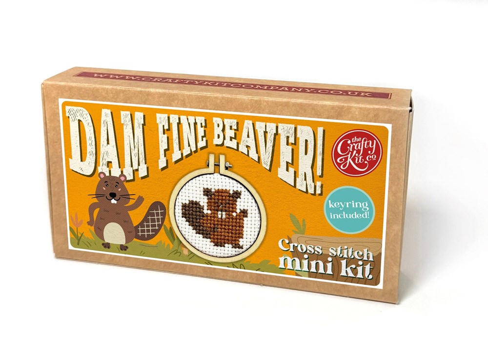 Dam Fine Beaver Mini Matchbox Cross Stitch Kit