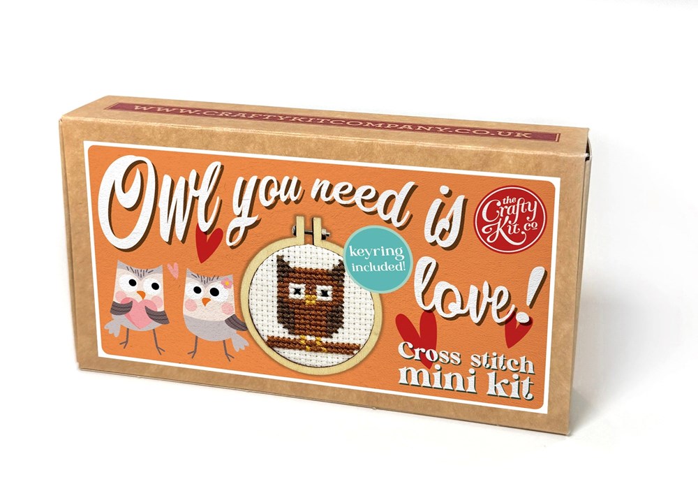 Owl You Need is Love Mini Matchbox Cross Stitch Kit