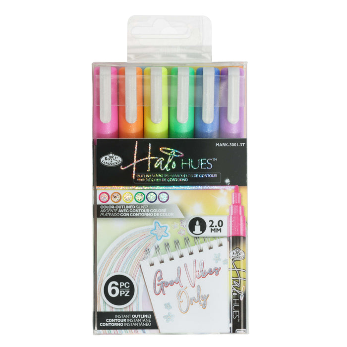 Halo Hues 6pc Outline Marker Set