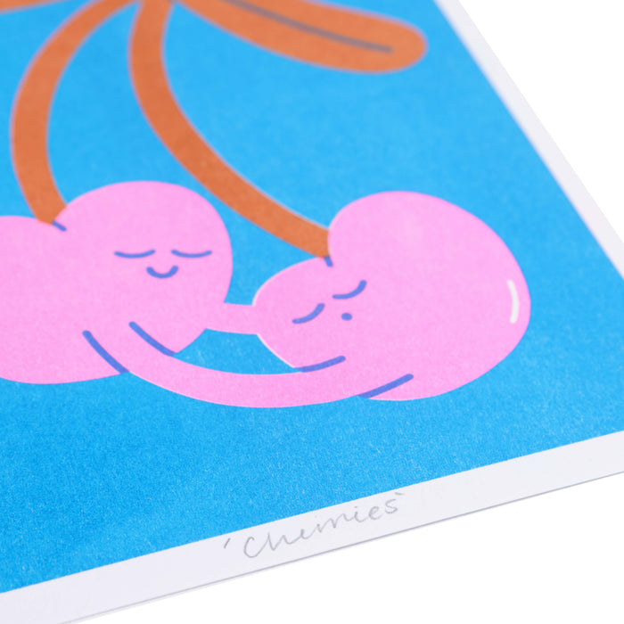 Cherries Risograph Print