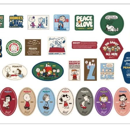 Peanuts Snoopy 75th Anniversary Classic, Vintage sticker Pack