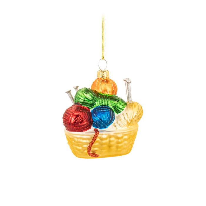 Basket of Yarn Shaped Bauble