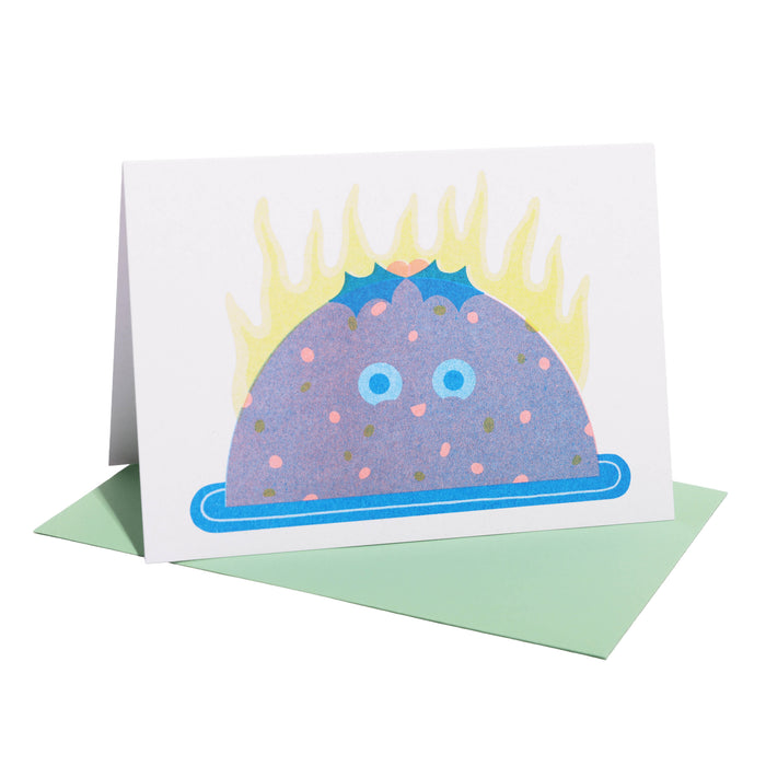 Christmas Pudding Riso Card