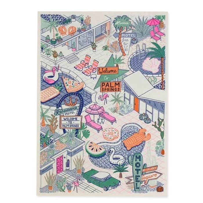 Palm Springs Architectural A4 Riso Print