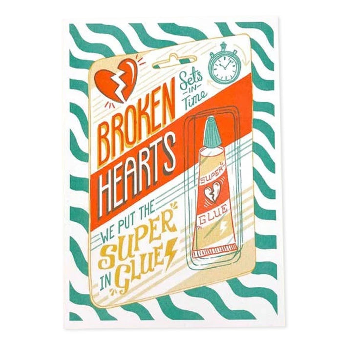 A5 Broken Hearts Riso Print