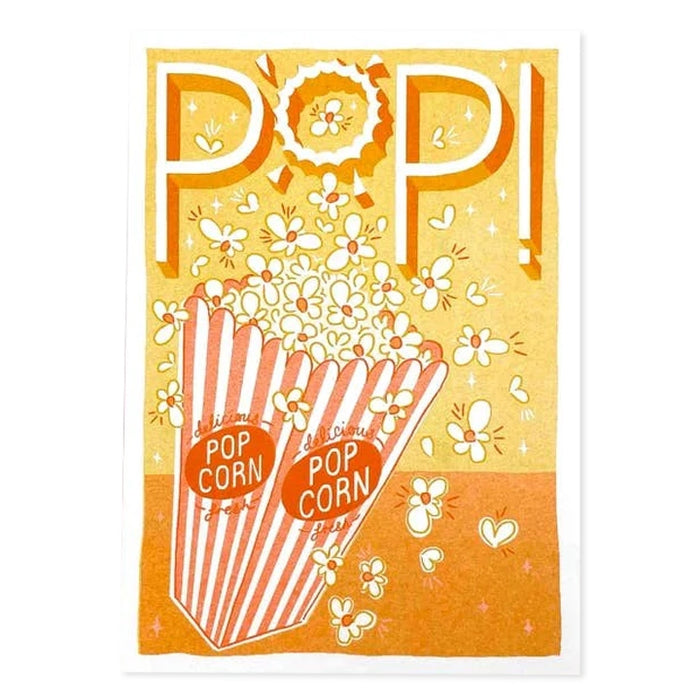 A5 Popcorn Risograph Print