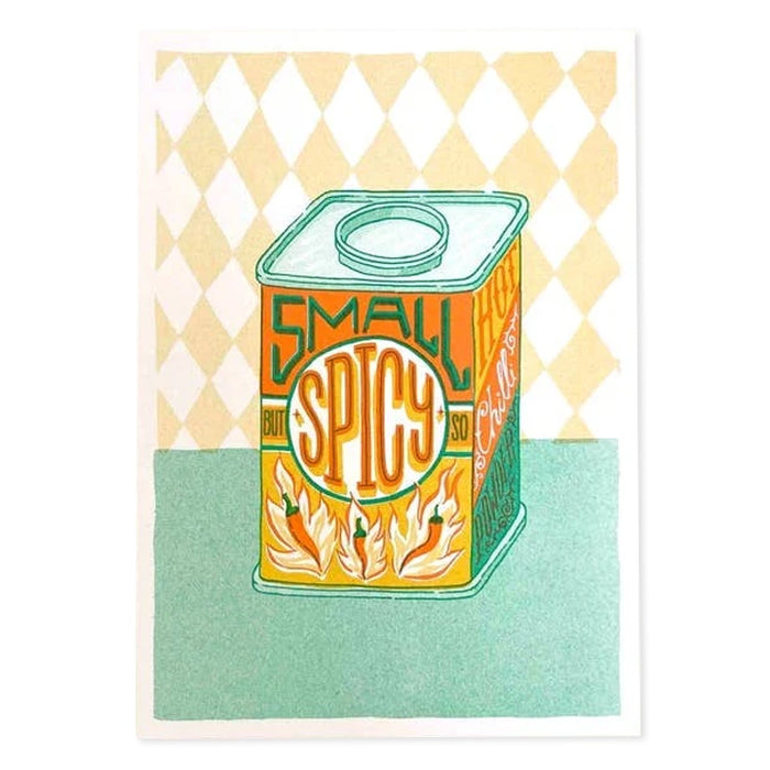 A5 Small But Spicy Spice Tin Riso Print