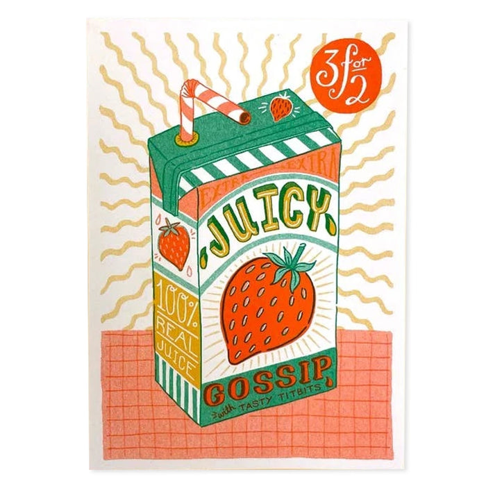 A5 Juicy Gossip Risograph Print