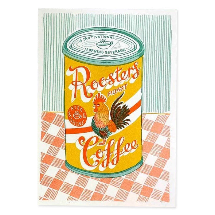A5 Rooster's Roast Coffee Tin Print